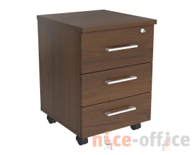Тумба подкатная с центральным замком 43x46x60 Belfast, Blackwood, Steel images