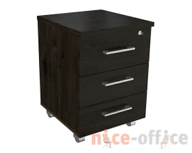 Тумба подкатная с центральным замком 43x46x60 Belfast, Blackwood, Steel images