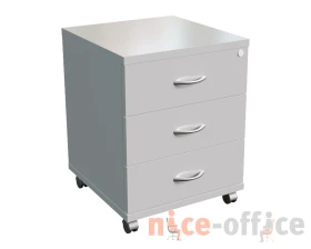 Тумба подкатная с центральным замком 43x46x60 Belfast, Blackwood, Steel images