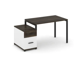 Стол письменный с 1 опорной тумбой CN.SP-306 W 1180/1546x720x750 Концепт / Concept images