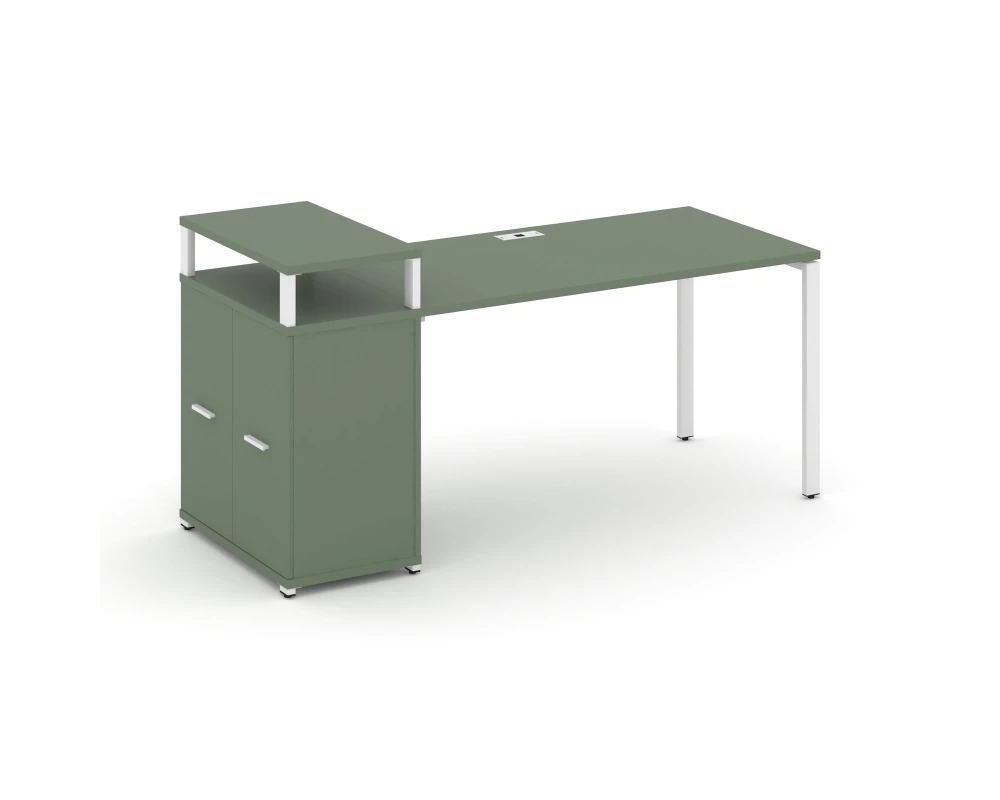 Стол рабочий с опорным распаш. шкафом с верх. горизонтом CN.SP-221 W 1400x720x917 Концепт / Concept