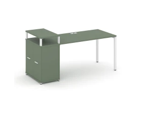 Стол рабочий с опорным распаш. шкафом с верх. горизонтом CN.SP-221 W 1400x720x917 Концепт / Concept images