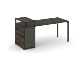 Стол рабочий с опорным распаш. шкафом с верх. горизонтом CN.SP-221 W 1400x720x917 Концепт / Concept images