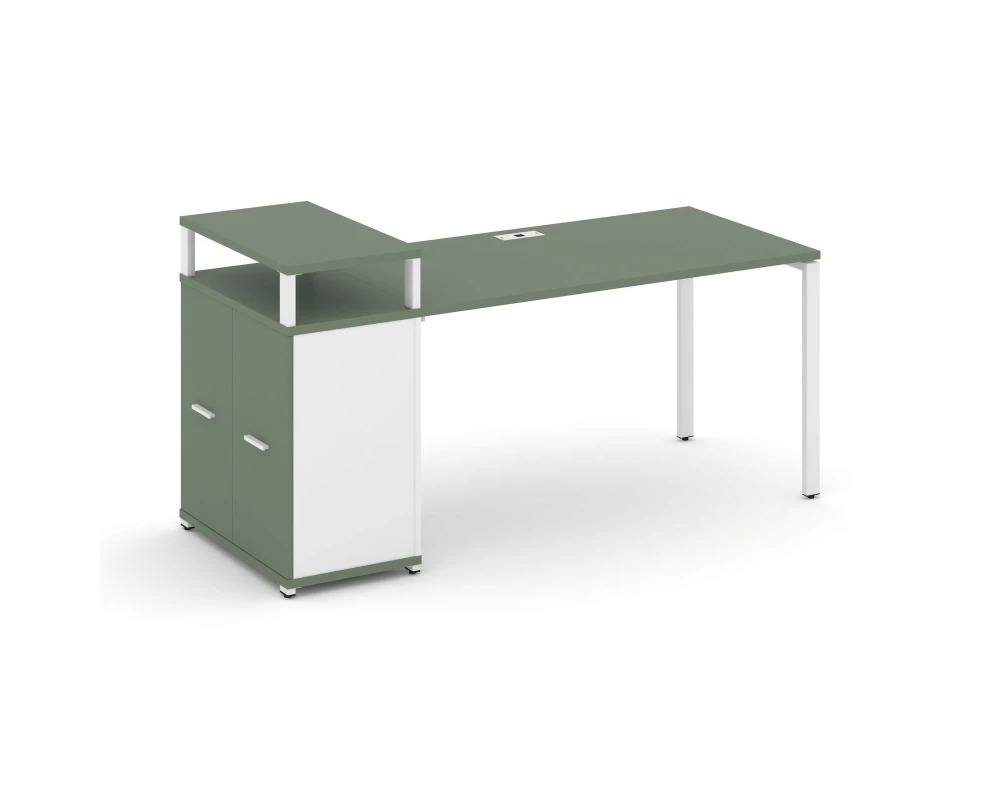 Стол рабочий с опорным распаш. шкафом с верх. горизонтом CN.SP-221 W 1400x720x917 Концепт / Concept