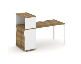 Стол рабочий с опорным шкафом-купе с надставкой низ. CN.SP-238 W 1600x720x1140 Концепт / Concept images