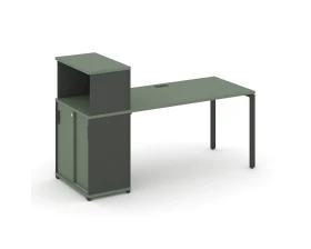Стол рабочий с опорным шкафом-купе с надставкой низ. CN.SP-240 A 2000x720x1140 Концепт / Concept images
