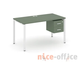 Стол рабочий с подвесной тумбой с 2 ящ. CN.SP-115 W 1380x720x750 Концепт / Concept images