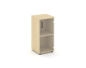 Шкаф низкий узкий правый прозр. стекло 400x400x833 Стайл Проджект / Style Project images