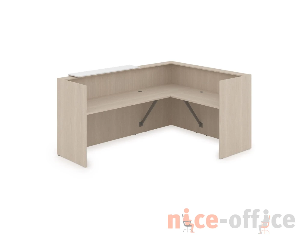 Комплект Ресепшн с фартуком ЛДСП (2344*1777*1161) (без подсветки) 1КР-ДС.102 ЛАУНЖ / LOUNGE