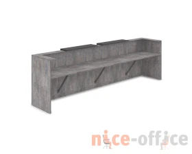 Комплект Ресепшн с фартуком ЛДСП (3854*761*1161) (с подсветкой) 1КР-ДС.202.1 ЛАУНЖ / LOUNGE images