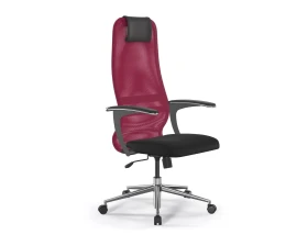 Кресло ErgoLife S 8 B1-8U M09.B23.G18.W01 Сетка/Ткань, Красный/Черный images