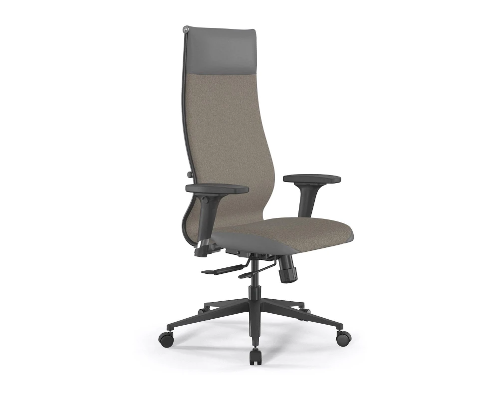 Кресло ErgoLife SynchroSit 10 B1-164D M18.B11.G19.W02 Ткань/Экокожа, Песочный/Серый