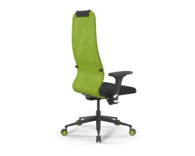 Кресло ErgoLife SynchroSit 8 B1-9D M25.B11.G19.W29 Сетка/Ткань, Зеленый/Черный images