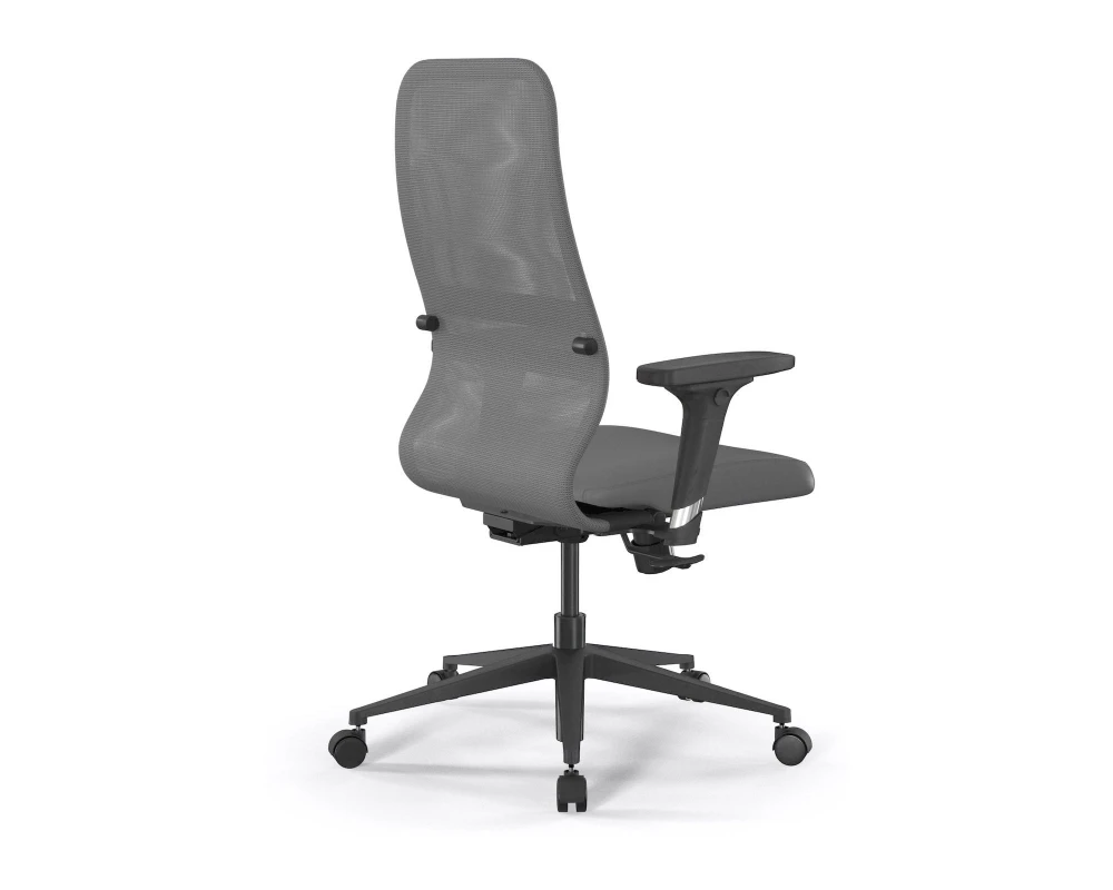 Кресло ErgoLife SynchroSit 8 B2-9D M25.B11.G19.W02 Сетка/Экокожа, Серый