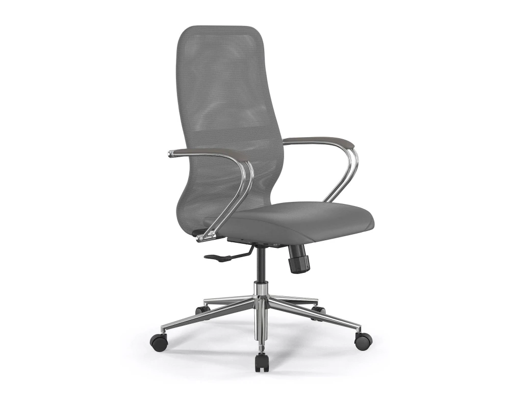 Кресло ErgoLife SynchroSit 8 B2-9K M25.B23.G18.W02 Сетка/Экокожа, Серый