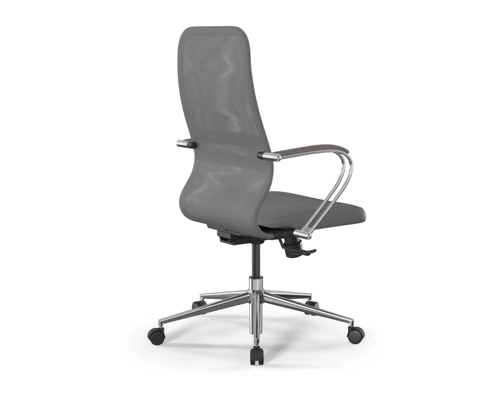 Кресло ErgoLife SynchroSit 8 B2-9K M25.B23.G18.W02 Сетка/Экокожа, Серый