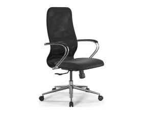 Кресло ErgoLife SynchroSit 8 B2-9K M25.B23.G18.W02 (хром) Сетка/Экокожа, Черный images