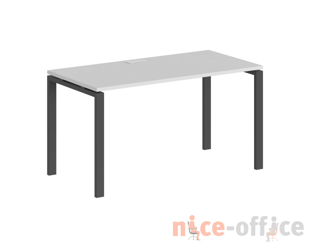 Стол 1200x600x750 профиль антрацит: 60x30 Сигма / Sigma Белый