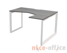 Стол эргономичный правый на металлокаркасе НТМП.О-060.ПР Аргентум images