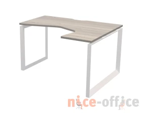 Стол эргономичный правый на металлокаркасе НТМП.О-060.ПР Аргентум images