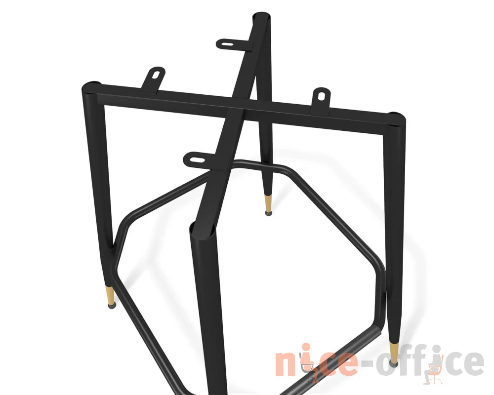 Стул барный SHT-ST35/S148 Велюр, Горчичный/Черный муар/Золото