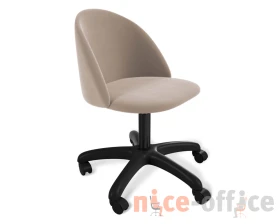 Стул подъемно-поворотный SHT-ST35/S120P Велюр, Латте/Черный муар images